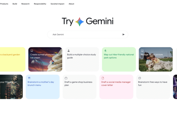 This is a picture of Gemini landing page.
